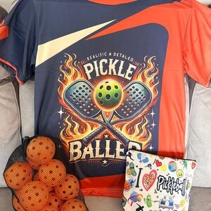 Valentine’s Day Gift for Her - Pickleball Fans - Shirt, 12 pickleballs and Bag